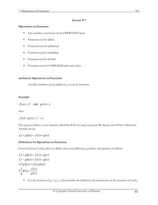 Mth101 handouts 1_45 | PDF