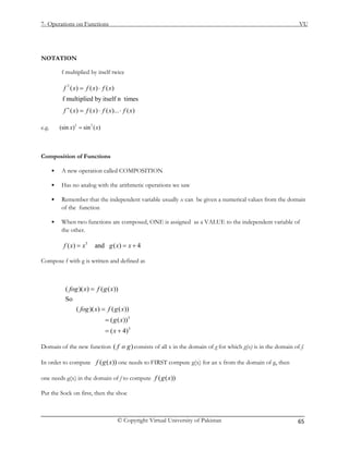 Mth101 handouts 1_45 | PDF