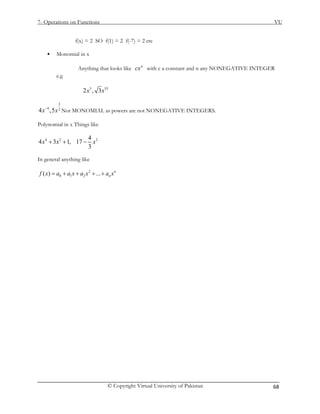 Mth101 handouts 1_45 | PDF