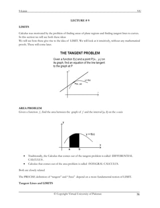 Mth101 handouts 1_45 | PDF