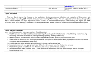 Technical Math Curriculum MTHrrrr 221 - TECHNOLOGY FOR TEACHING AND LEARNING 2 (INSTRUMENTATION ...