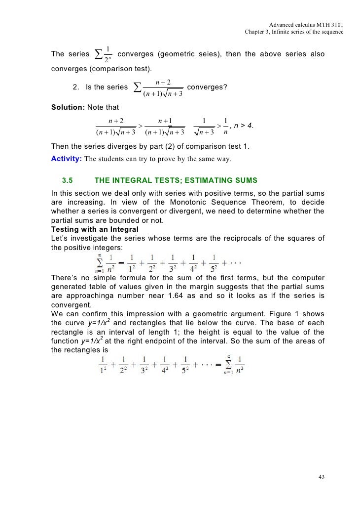 Mth3101 Advanced Calculus Chapter 3