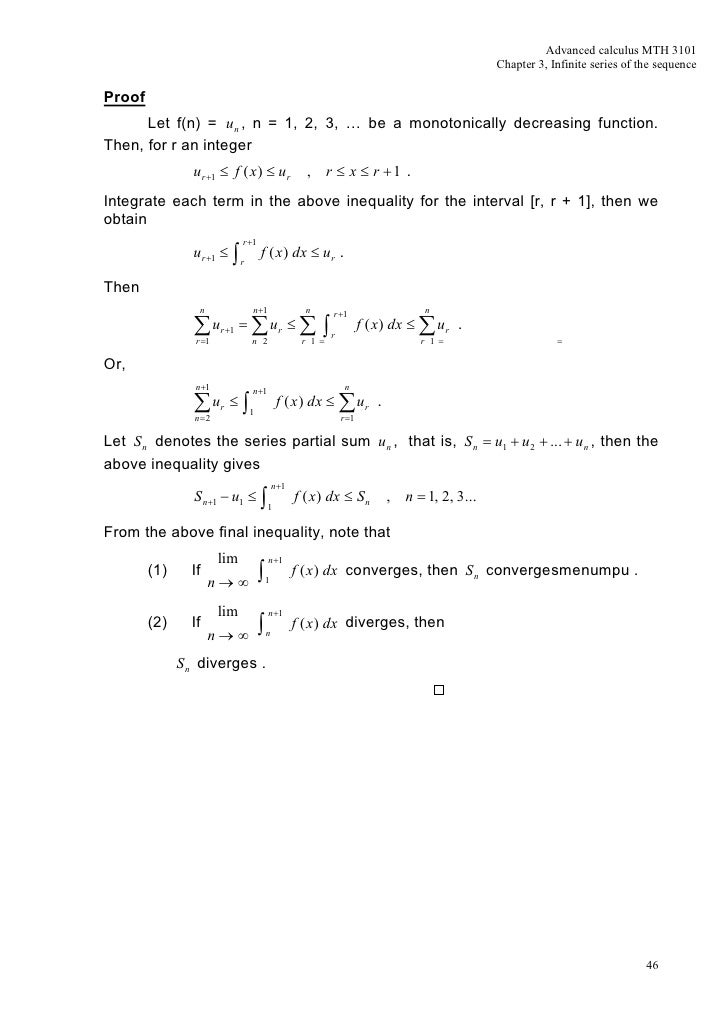 Mth3101 Advanced Calculus Chapter 3