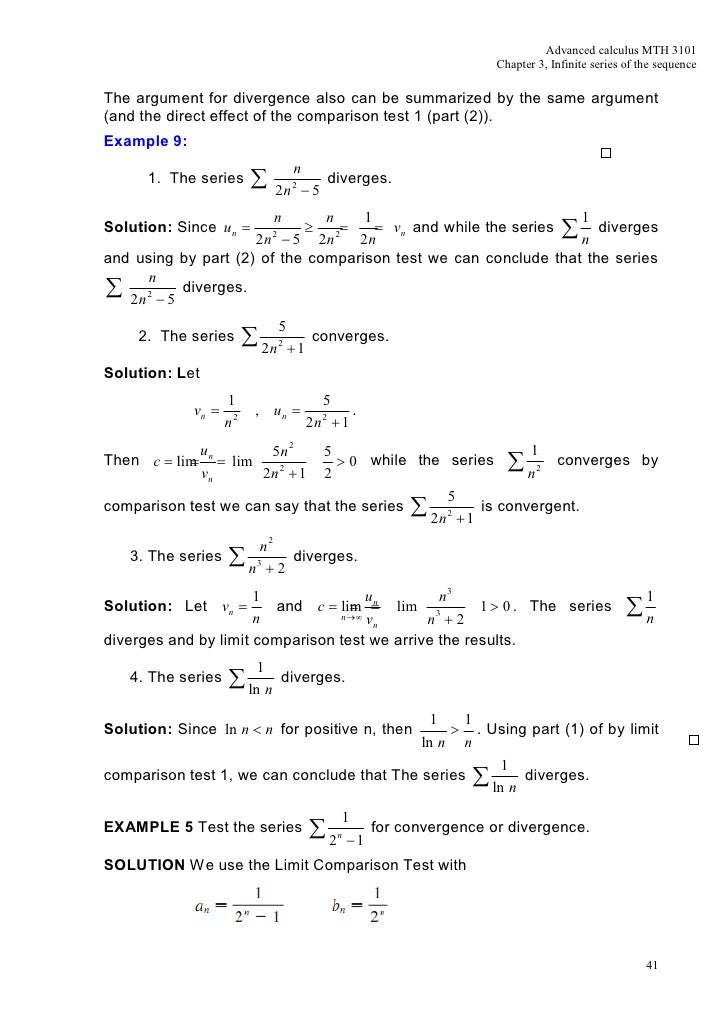 Mth3101 Advanced Calculus Chapter 3