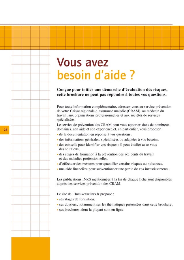 Questionnaire Faire Le Point Inrs – CCRH