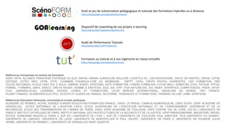 Outil et jeu de scénarisation pédagogique et tutorale des formations hybrides ou à distance
https://sites.google.com/site/scenoform/home
Dispositif de coworking de vos projets e-learning
http://www.jrodet.fr/goalearning/index.htm
Audit de Performance Tutorale
http://www.jrodet.fr/APT/index.htm
Formation au tutorat et à son ingénierie en classe virtuelle
https://sites.google.com/site/tutform/home
Références entreprises et centres de formation
ADEA, AFPA, ALLIANCE FRANCAISE D'AFRIQUE DU SUD, ANFAB, ANEMA, AUREACOM, BOLLORE LOGISTICS IFL, C2R BOURGOGNE, CAFOC DE NANTES, CAPEB, CEFIM,
CEFODIS, CETEC INFO, CFPB, CFPC, CHAMBRE D’AGRICULTURE DU MORBIHAN, CNFPT, CPEA, CREPS POITOU CHARENTES, CSP FORMATION, DRC
POLICE NATIONALE, ECOLE CHEZ SOI, E DCLIC, EMWEB, ESSEC, EPISTEMA, ENTE FORMATION, FOREM, FORMA-DIS, FUTUR SKILL, ERREFOM, ETES, FEFAUR, FFFOD,
FORMEL, FORMIRIS, GNFA, GRECO, GRETA ROUEN, HOMME & SRATEGIE, ID2S, IDS, IFAP, IFSA NATURA-DIS, IGS, INSEP, INTERFACE COMPETENCES, IPSEN, ISFOP,
ITGA, JANSSEN-CILAG, LEARNING DESIGN, LIGNES ET FORMATIONS, LOUIS BERGER INTERNATIONAL, MEDECINS DU MONDE, ORT FRANCE,
PLANET FINANCE, SCHNEIDER ELECTRIC, SCOUTS ET GUIDES DE FRANCE, SELFORME, TENDANCES ET FORMATIONS, TRAINING ON LINE, UIMM, XPERTEAM.
Références Education Nationale, universités et écoles publiques
ACADEMIE DE RENNES, ACFAS, AGENCE EUROPE-EDUCATION-FORMATION FRANCE, CAFEL LE PREAU, CAMPUS NUMERIQUE.BE, CNED EIFAD, CRDP ACADEMIE DE
VERSAILLES, ECOLE NATIONALE DE L'AVIATION CIVILE, ECOLE SUPERIEURE DE L’EDUCATION NATIONALE ET DE L'ENSEIGNEMENT SUPERIEUR ET DE LA
RECHERCHE, ECOLE DES TRANSMISSIONS DE L'ARMEE DE TERRE, ENSG, ESPE ACADEMIE DE TOULOUSE, ESPE CENTRE VAL DE LOIRE, IED DE L’UNIVERSITE DE
PARIS 8, INSTITUT CATHOLIQUE DE PARIS, INSTITUT NATIONAL DES HAUTES ETUDES DE LA SECURITE ET DE LA JUSTICE, IUFM PARISSORBONNE, MAGISTERE, REFAD,
SDTICE, SORBONNE NOUVELLE PARIS 3, SUP DE L’UNIVERSITE DE LYON 1, SUP DE L’UNIVERSITE DE TOULOUSE PAUL SABATIER, TELE-UNIVERSITE DU QUEBEC,
UNIVERSITE DE LIMOGES, UNIVERSITE DE LIEGE, UNIVERSITE DE MONTPELLIER III PAUL VALERY, UNIVERSITE DE PARIS 8, UNIVERSITE DE PICARDIE JULES
VERNE, UNIVERSITE DE RENNES 1, UNIVERSITE DE VERSAILLES SAINT-QUENTIN.
 