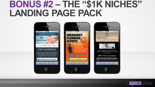 BONUS #2 – THE “$1K NICHES”
LANDING PAGE PACK
 