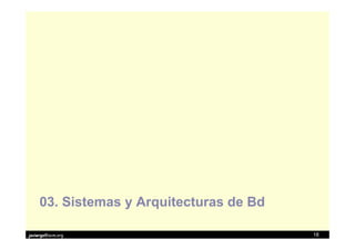 03. Sistemas y Arquitecturas de Bd

javiergs@acm.org                          18
 