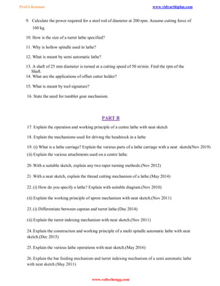 Mt ii question bank | PDF