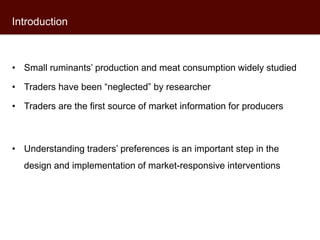 Assessing sheep traders’ preferences in Kenya: A best-worst experiment from Kajiado County