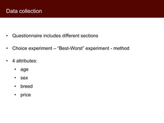 Assessing sheep traders’ preferences in Kenya: A best-worst experiment from Kajiado County