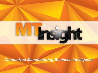 Customized Manufacturing Business Intelligence
 