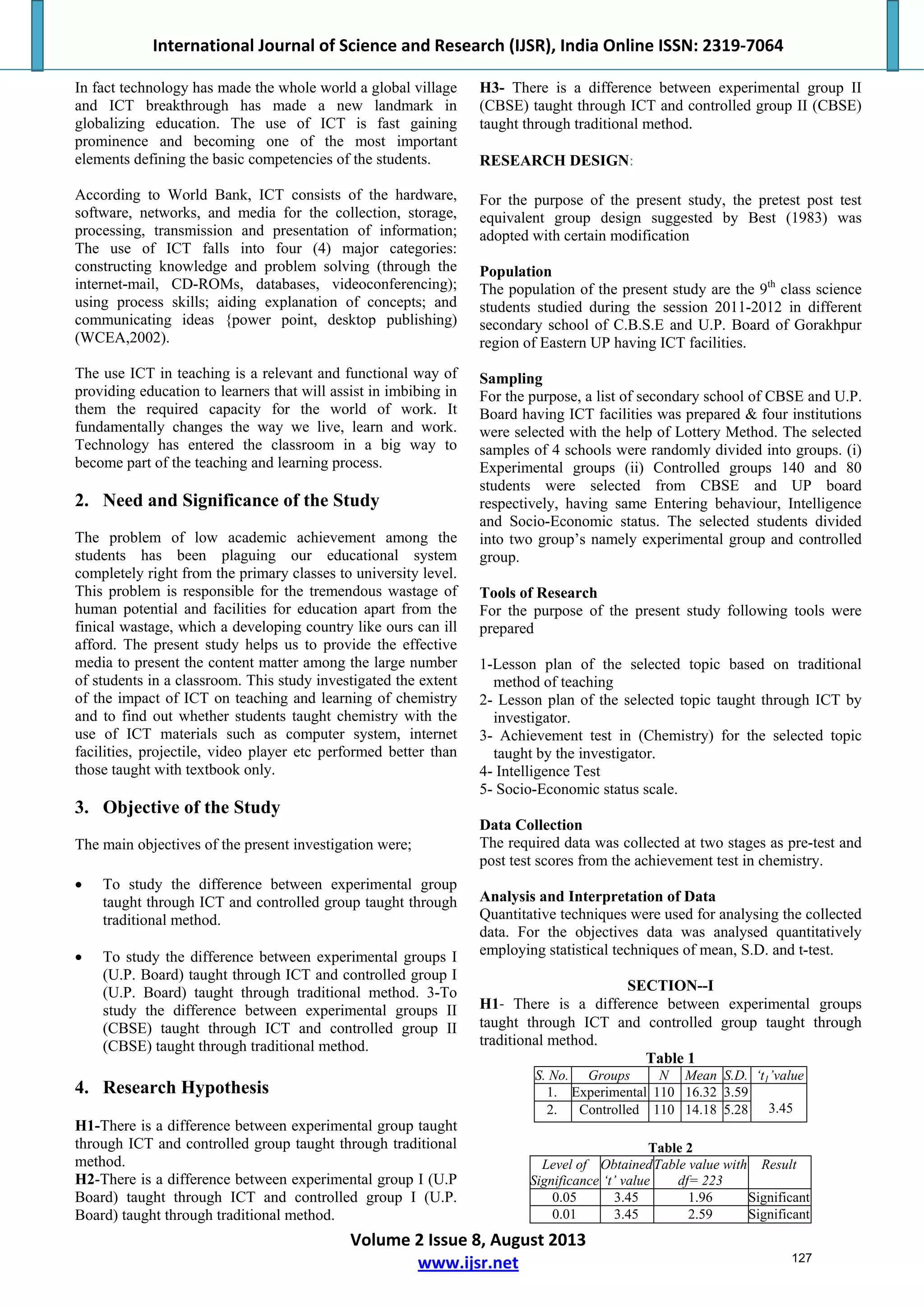 The Impact of Information and Communication Technology (ICT) on ...