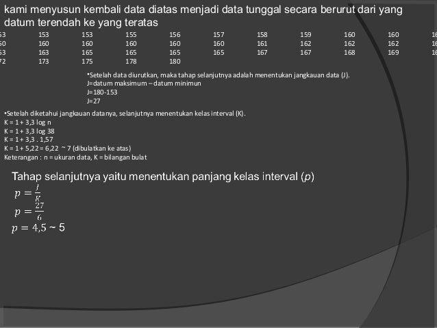 Presentasi MTK Menentukan (Jangkauan , Kelas interval 