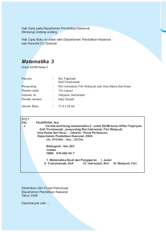 Buku Pelajaran Mtk Kelas 3 Misd