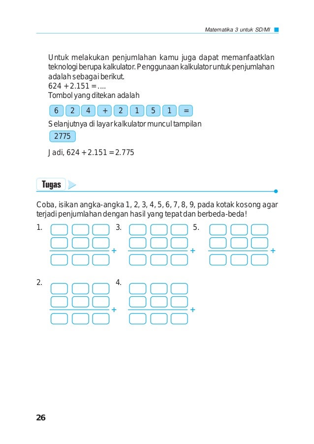 Buku Pelajaran Mtk Kelas 3 Misd