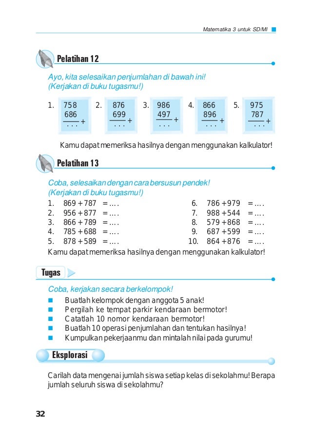 Buku Pelajaran Mtk Kelas 3 Misd