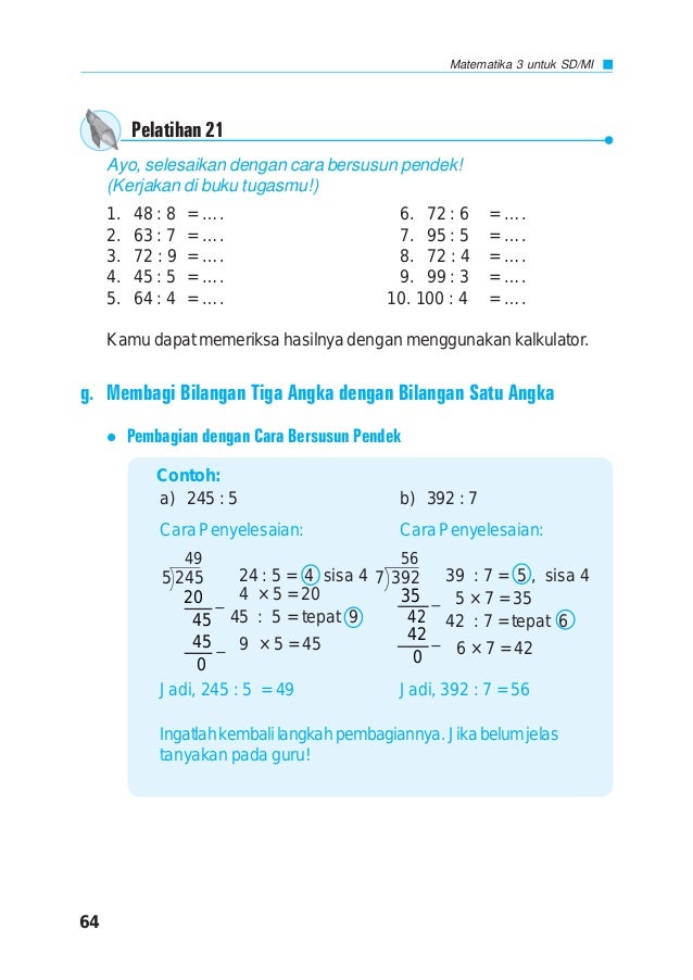Buku Pelajaran Mtk Kelas 3 Misd