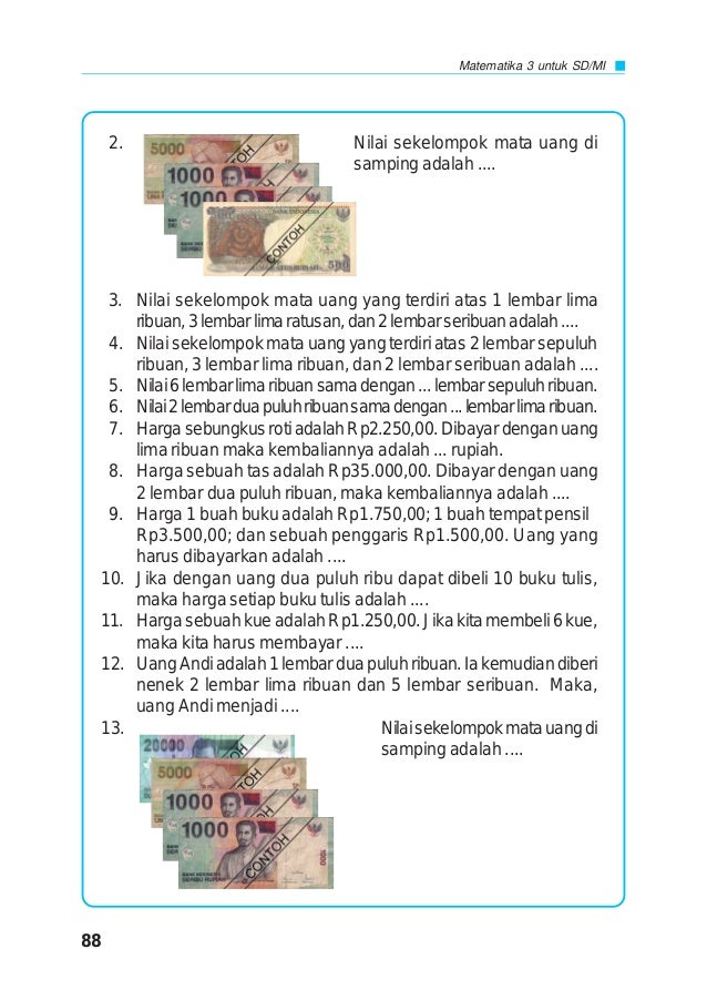 Buku Pelajaran Mtk Kelas 3 Misd