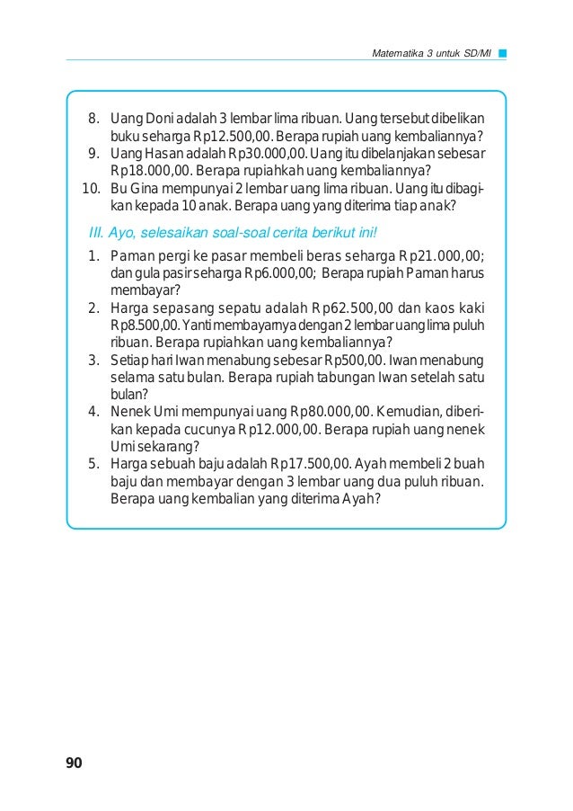 Buku Pelajaran Mtk Kelas 3 Misd