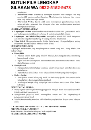 Modul Ajar Deep Learning Matematika Kelas 4 SD Terbaru 2025 | DOCX