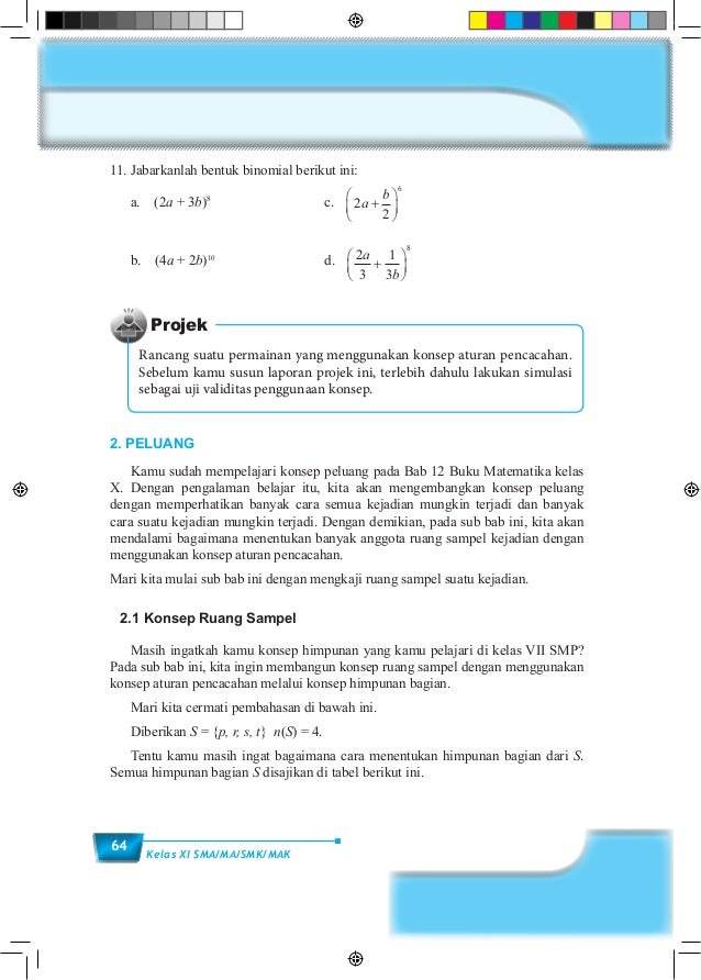 Soal Matematika Kelas Xi Semester 2 Smk Aturan Pencacahan