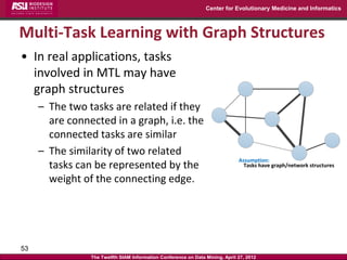 Center for Evolutionary Medicine and Informatics



Multi-Task Learning with Graph Structures
• In real applications, task...