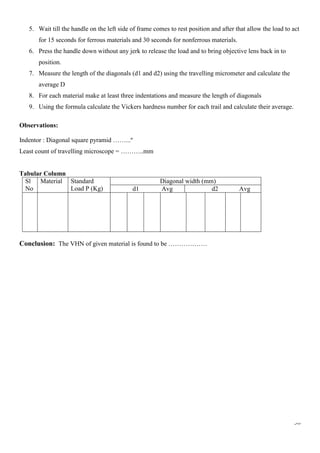 Material Testing Lab Manual | PDF