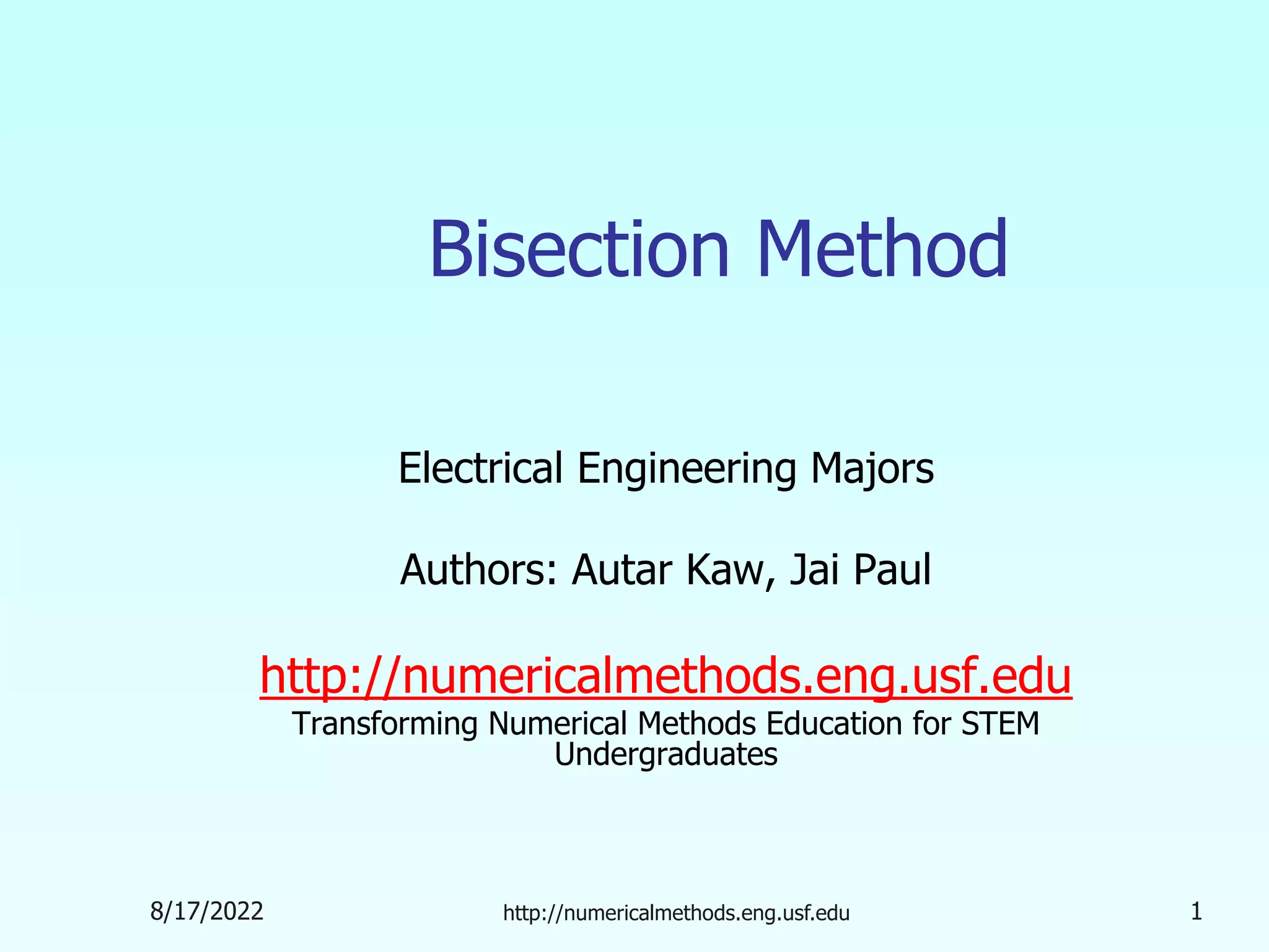 Bisection method | PPT