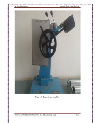 Material Testing Lab Manual | PDF