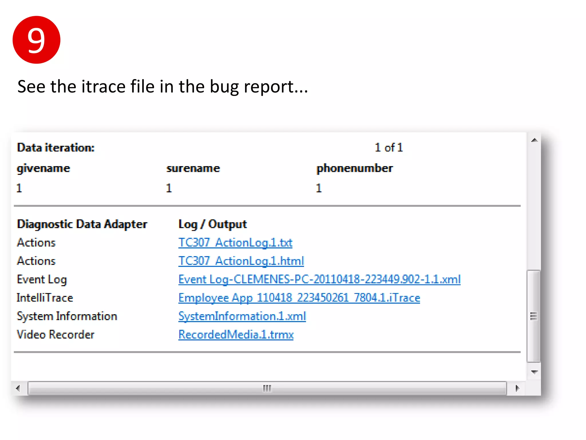 9
See the itrace file in the bug report...
 