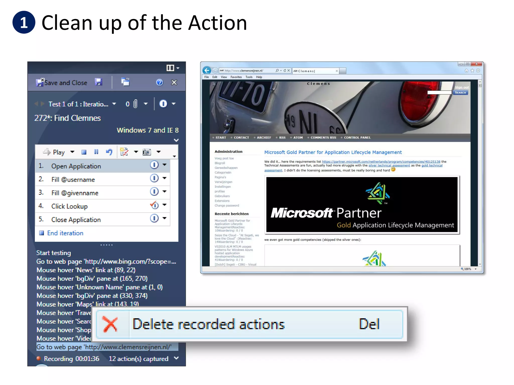 1   Clean up of the Action
 