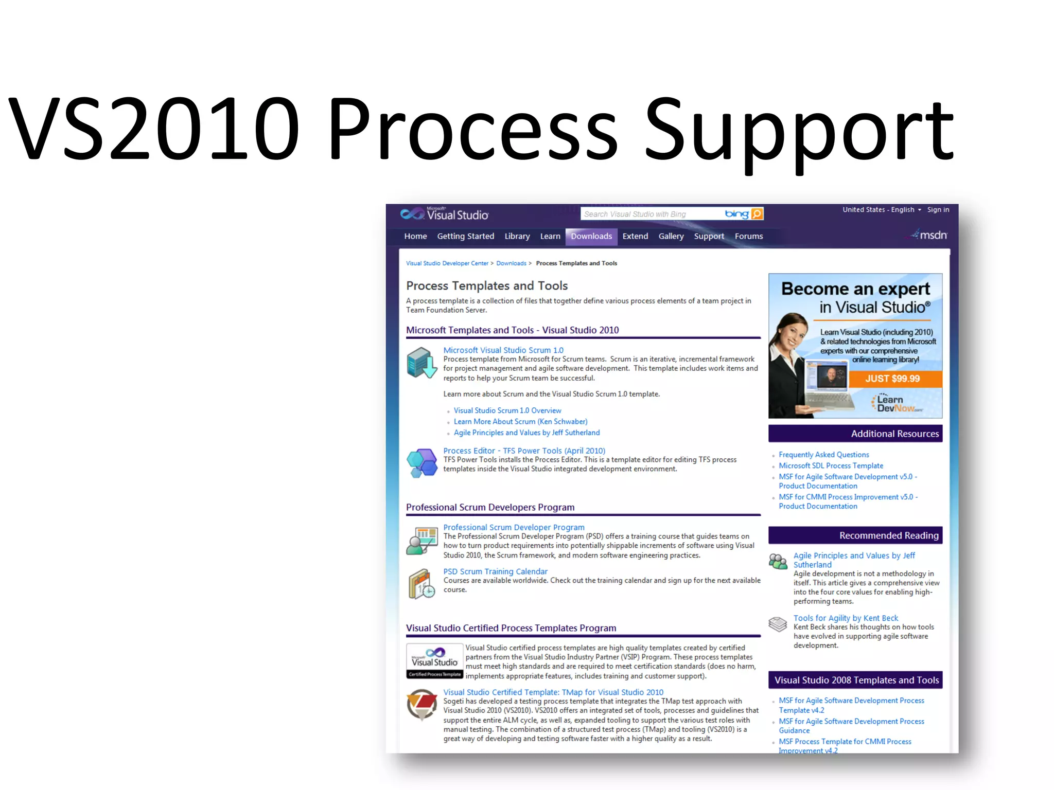 VS2010 Process Support
 
