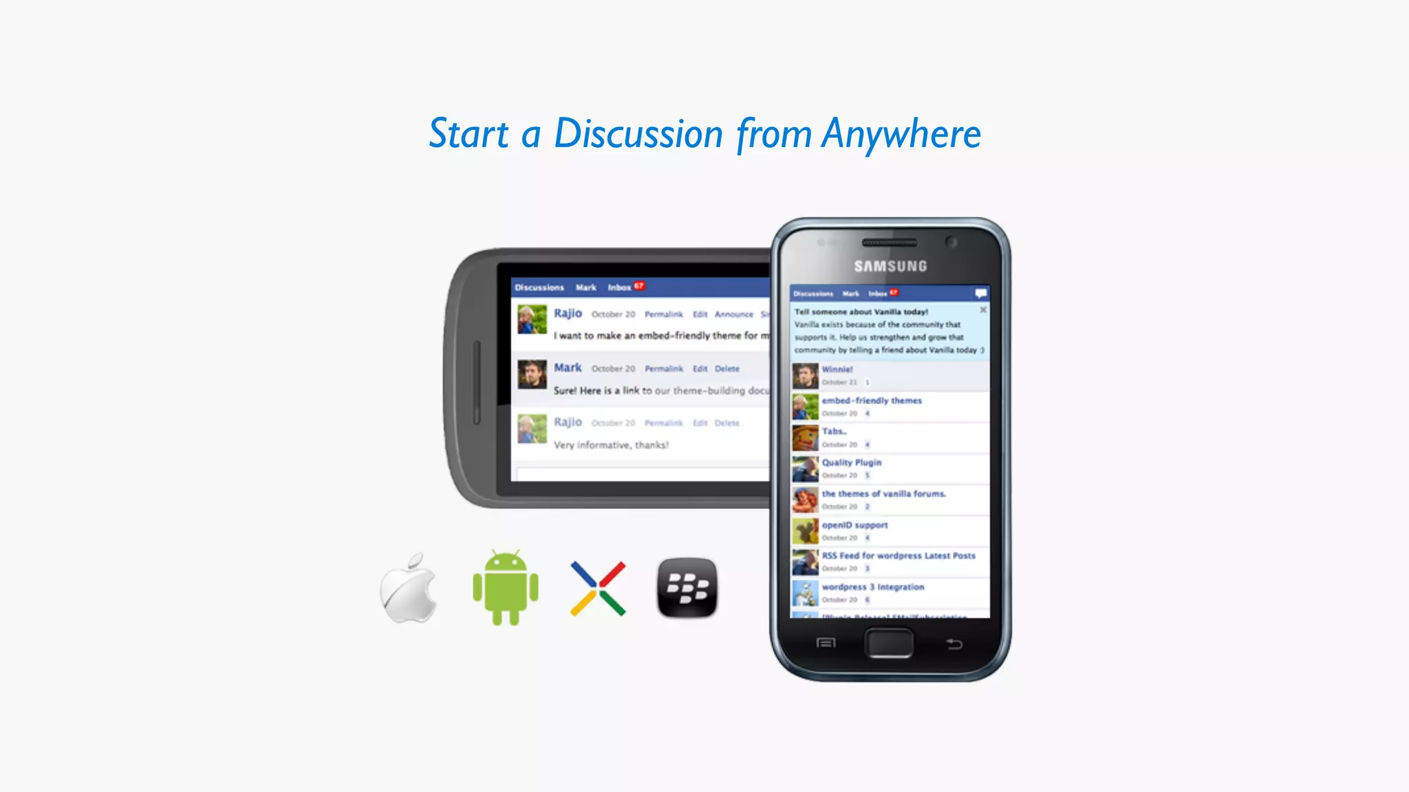 Start a Discussion from Anywhere
 