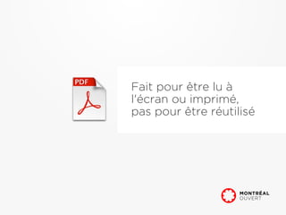 Fait pour être lu à
l'écran ou imprimé,
pas pour être réutilisé
 