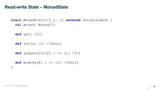 10C R A F T E D B Y C O N C E N T R A
Read-write State – MonadState
 