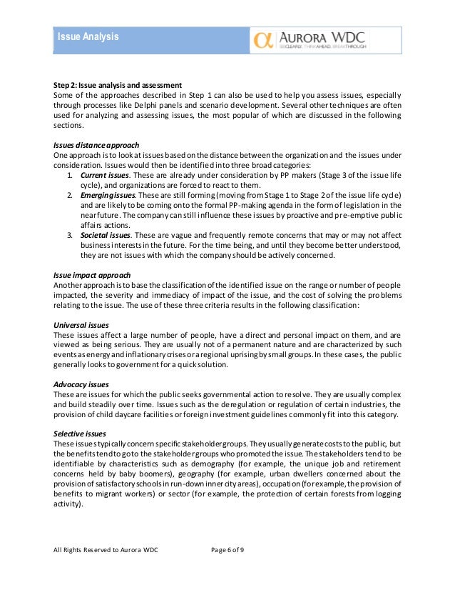 How to write an issue analysis paper image