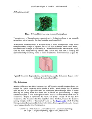 Modern Techniques of Materials Characterisation | DOC