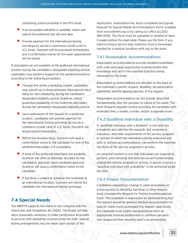 MTM Certification Candidate Handbook BCMTMS 2020