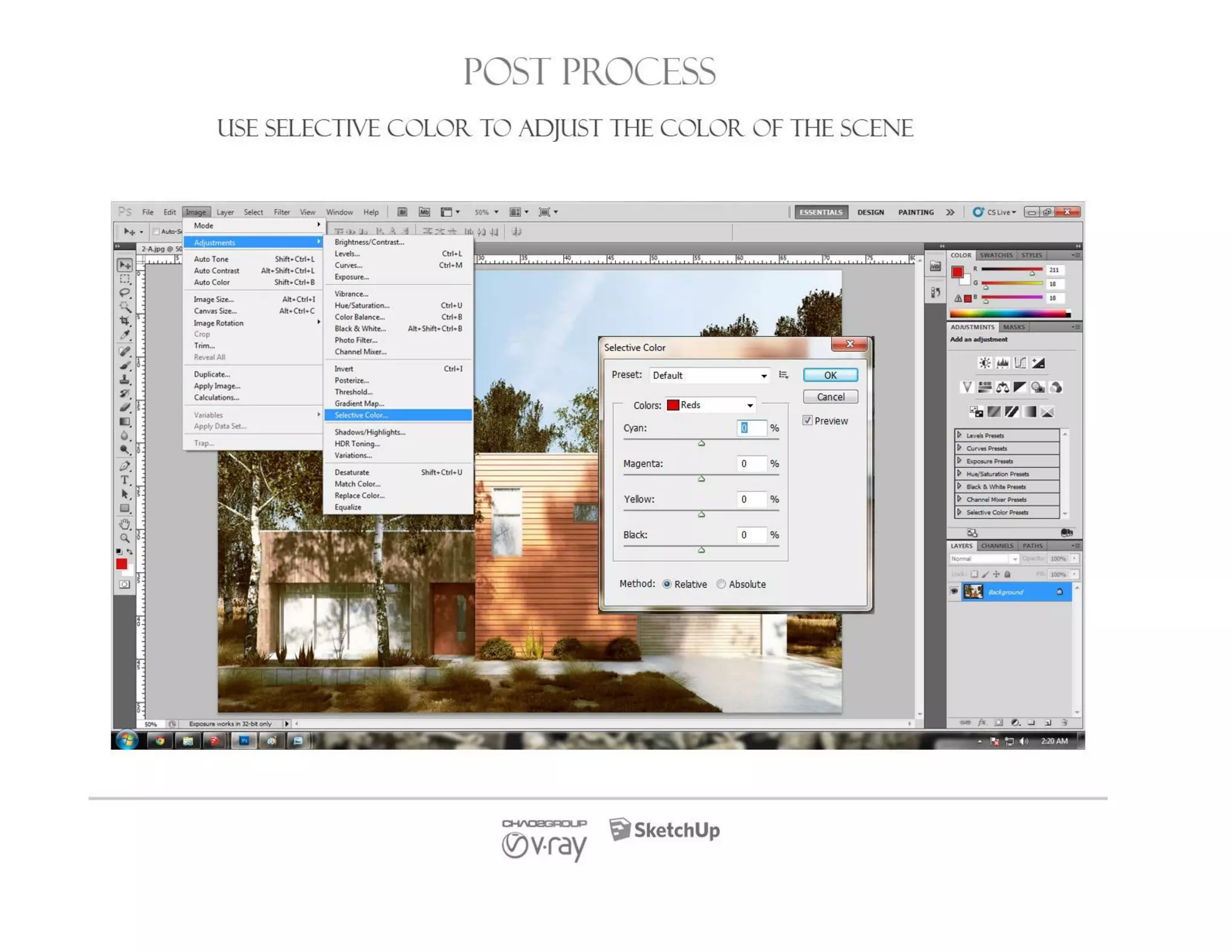 SKETCHUP TEXTURE.COM Mtm tutorial forest house by empoy medina