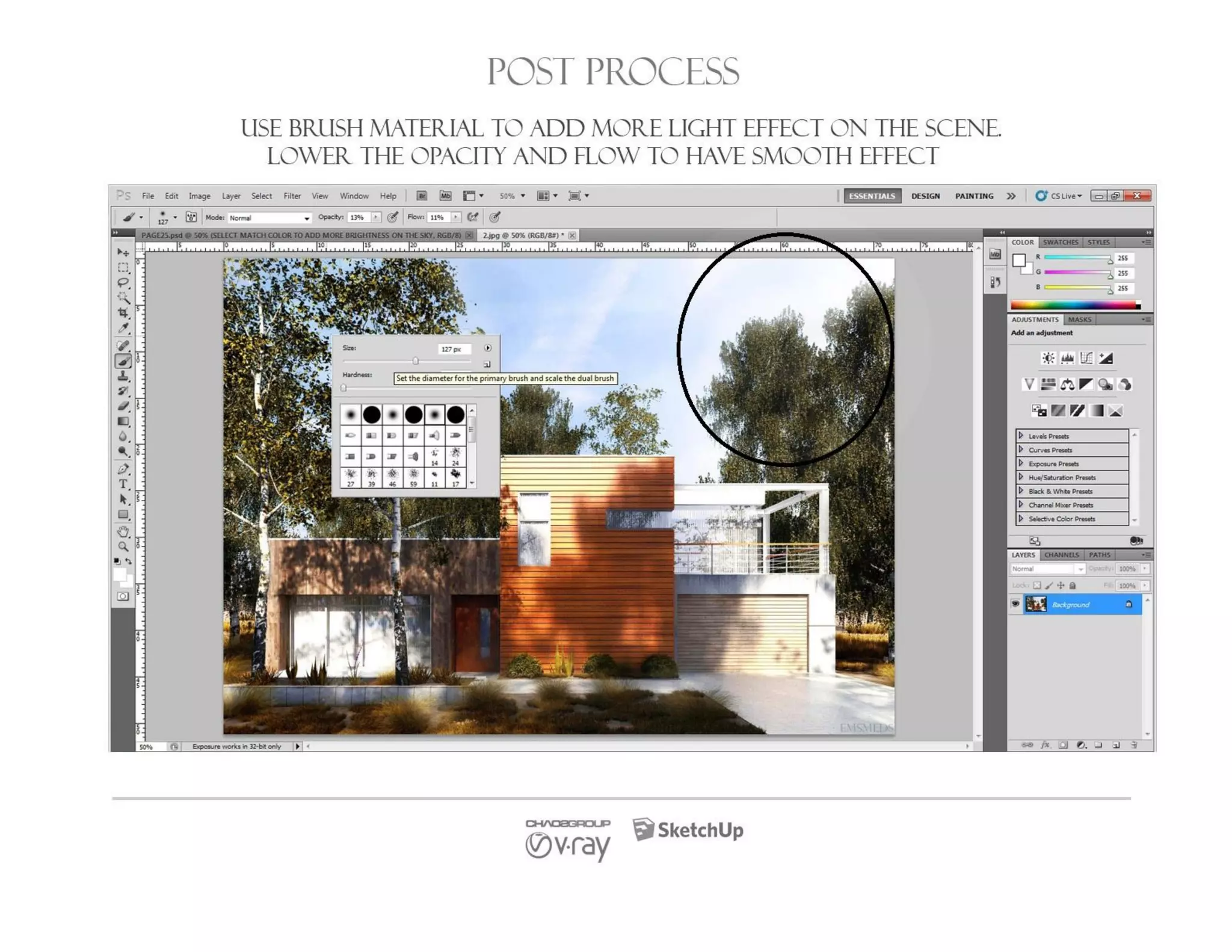 SKETCHUP TEXTURE.COM Mtm tutorial forest house by empoy medina