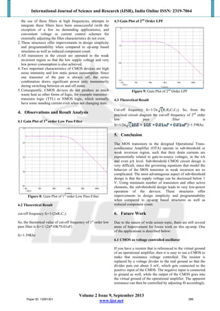 Design of Loop Filter Using CMOS | PDF