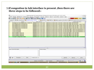 7.If congestion in Iub interface is present ,then there are 
three steps to be followed:- 
30 
 