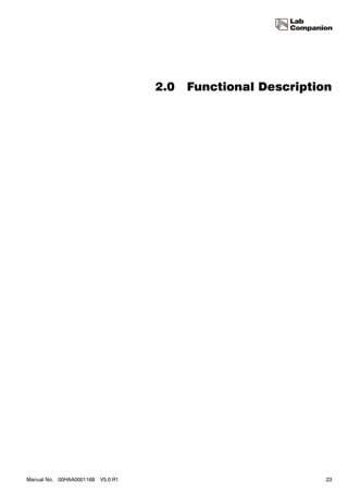 2.0   Functional Description




Manual No. 00HAA0001168   V5.0 R1                              23
 