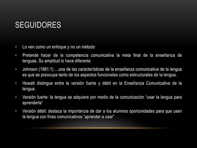 M todo Comunicativo communicative Approach 