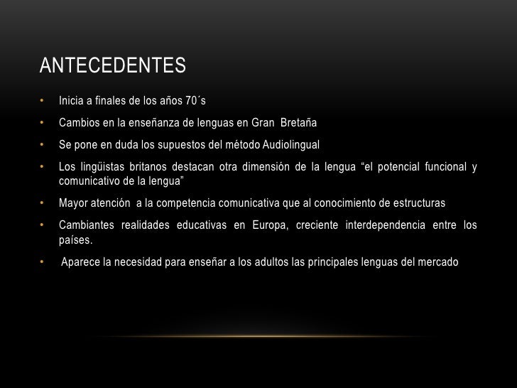 M todo Comunicativo communicative Approach 