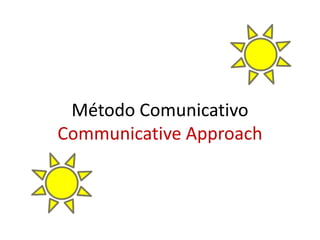 Método Comunicativo
Communicative Approach
 