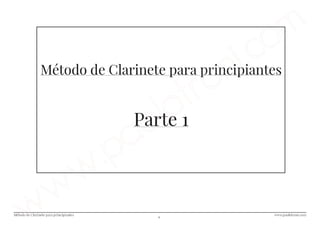 Método de clarinete para principiantes
