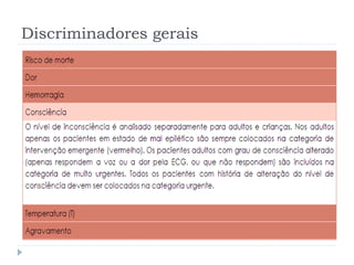 Discriminadores gerais
 