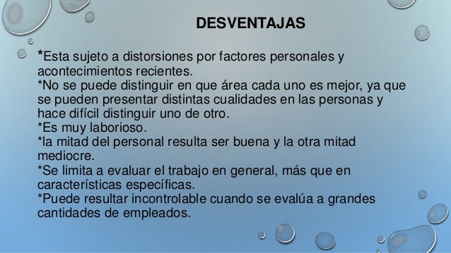 Método de distribución forzada y metodo de comparacion por